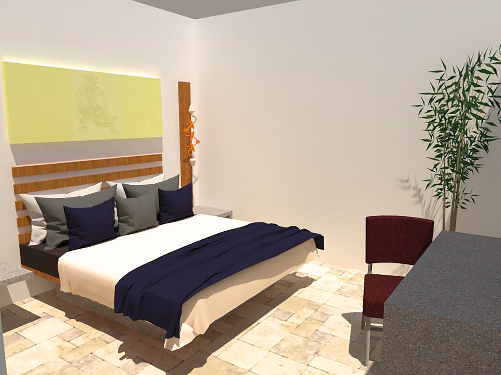 The Thirdfold Residence Ciudad de Siem Riep Exterior foto A bedroom designed in ArchiCAD
