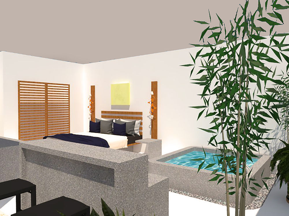 The Thirdfold Residence Ciudad de Siem Riep Exterior foto A bedroom with a private pool