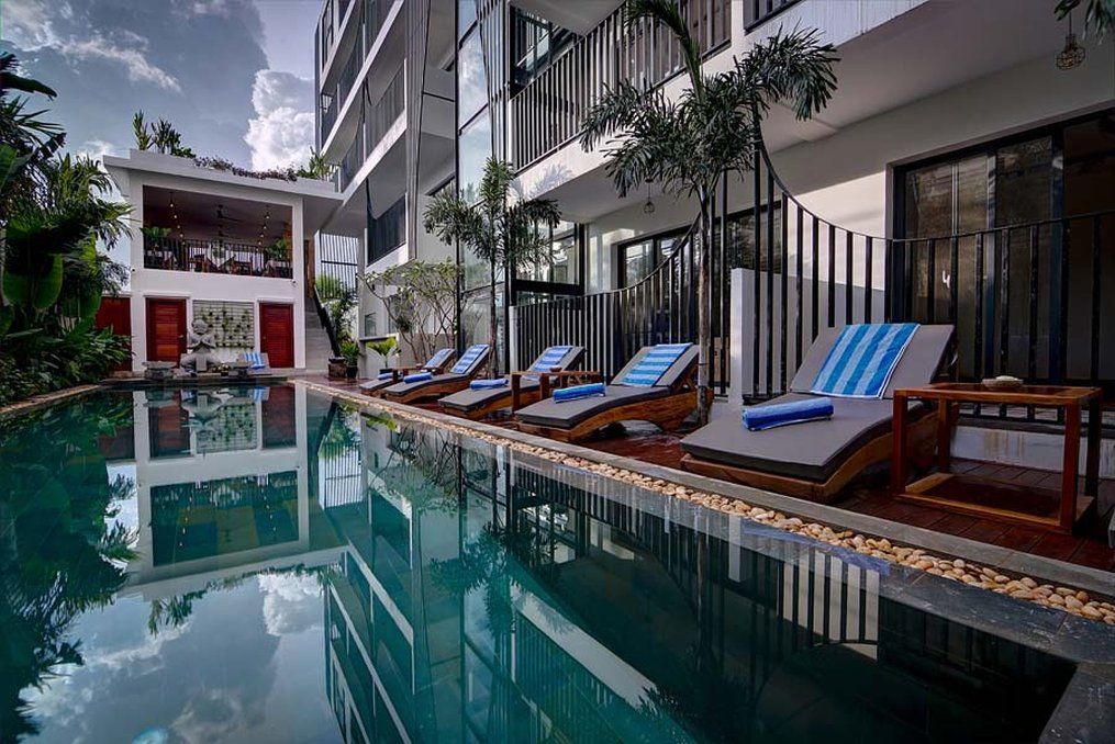 The Thirdfold Residence Ciudad de Siem Riep Exterior foto The hotel's pool